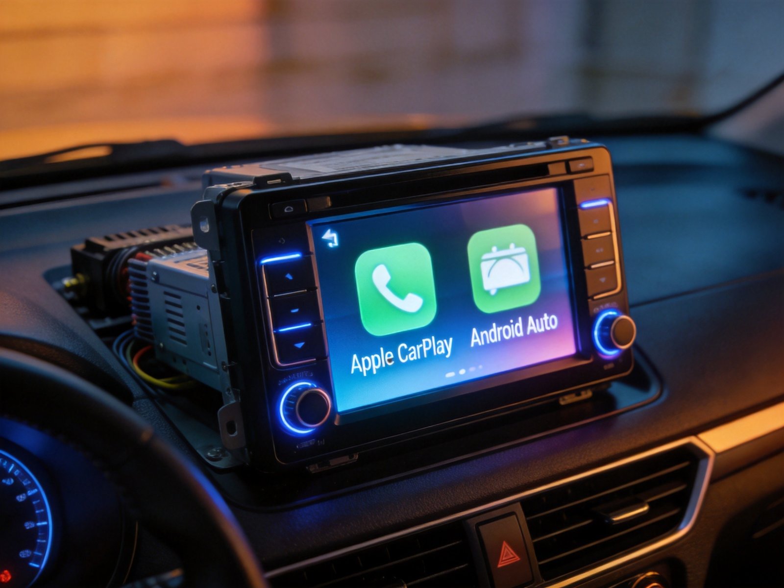 Modern touchscreen car stereo